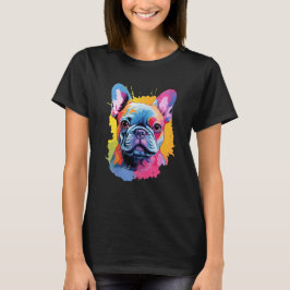 Camiseta Bulldog francés colorido