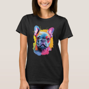 Camiseta Bulldog francés colorido