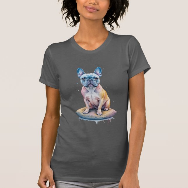Camiseta Bulldog Francés Colorido y Artístico  (Anverso)