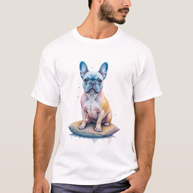 Camiseta Bulldog Francés Colorido y Artístico  (Anverso)