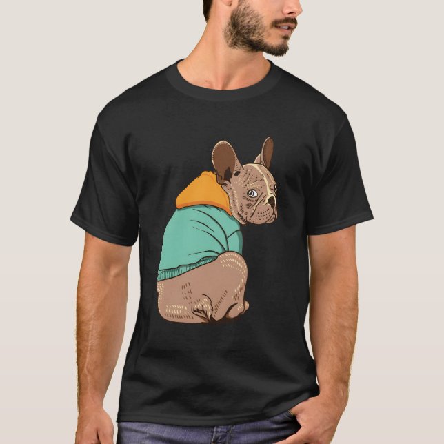 Camiseta Bulldog Francés Con Cachorro Adorable (Anverso)