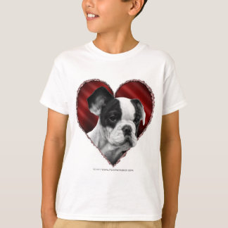 Camiseta Bulldog francés con corazón
