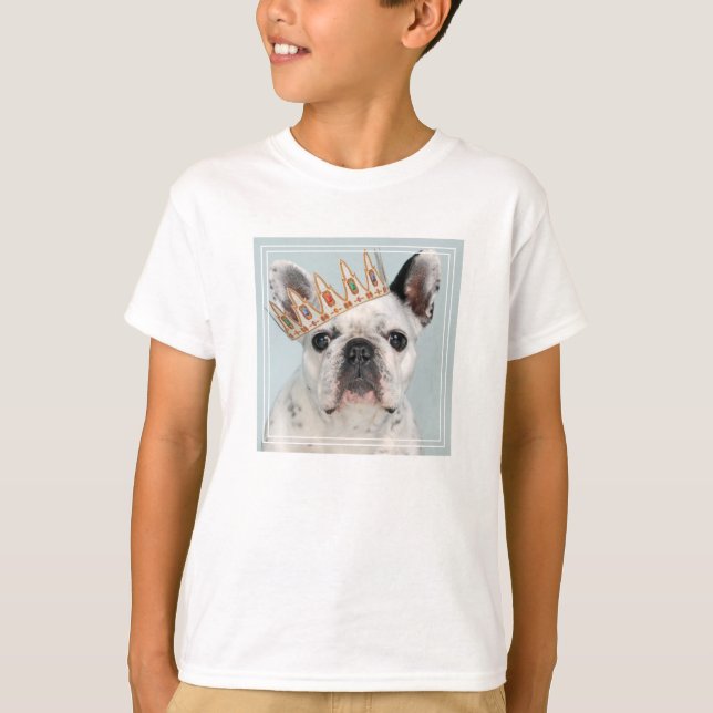 Camiseta Bulldog francés con corona (Anverso)
