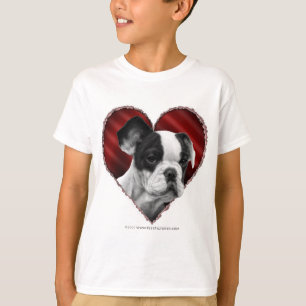 Camiseta Bulldog francés con el corazón