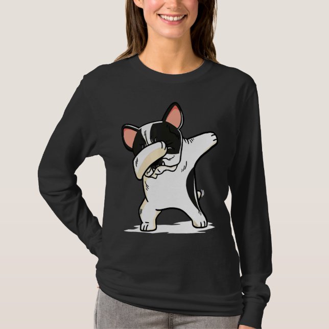 Camiseta Bulldog francés Dabbing Frenchie Dog Dab (Anverso)