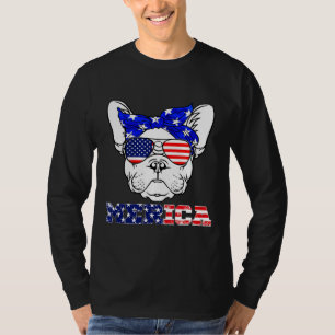 Camiseta Bulldog francés de Bulldog Bandera de Estados Unid
