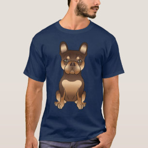 Camiseta Bulldog Francés de color chocolate y beige / Perro