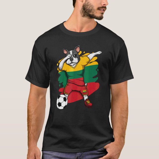 Camiseta Bulldog francés de Dabbing - Lituania (Anverso)