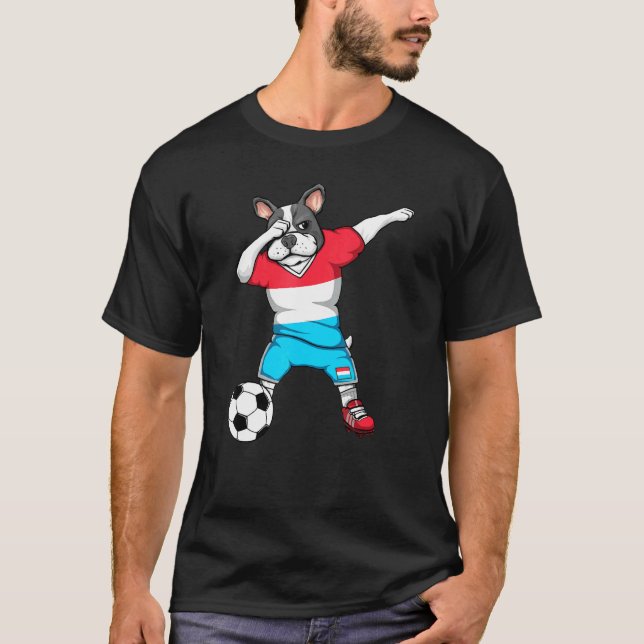 Camiseta Bulldog francés de Dabbing Luxembourg Fan Jerse (Anverso)