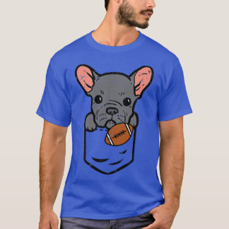 Camiseta Bulldog francés de fútbol americano Pocket Frenchi
