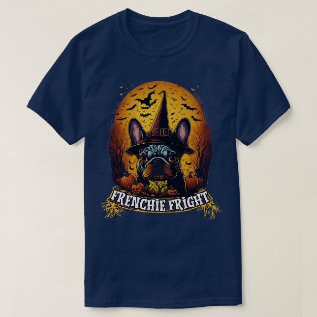 Camiseta bulldog francés de halloween 4 (Diseño del anverso)