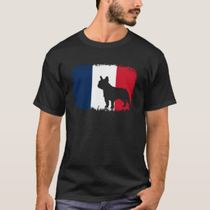 Camiseta Bulldog francés de la bandera francesa del bulldog