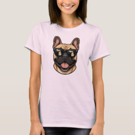 Camiseta Bulldog Francés de Michigan con Gafas de Sol