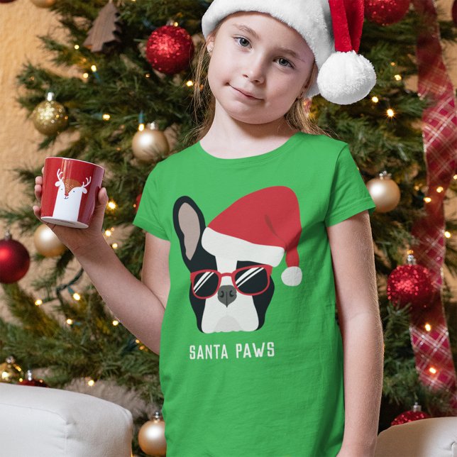 Camiseta Bulldog francés de Navidades de Santa Paws (Subido por el creador)