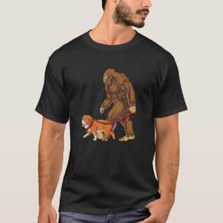 Camiseta Bulldog francés de pie grande Funny Sasquatch Gif