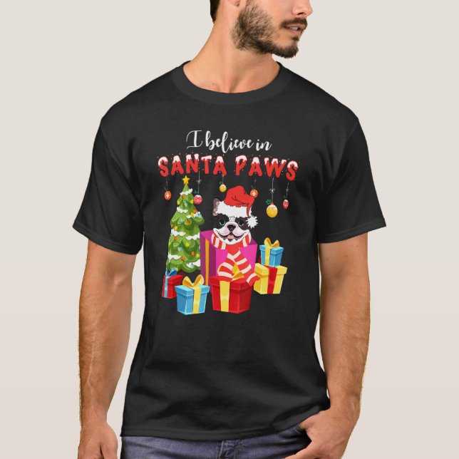 Camiseta Bulldog francés de Santa Navidades (Anverso)