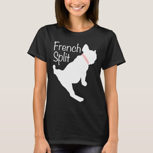 Camiseta Bulldog Francés De Yoga Haciendo Los Eslabones De  (Anverso)