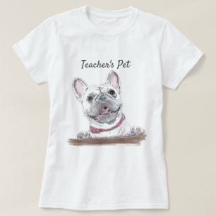 Camiseta Bulldog francés: dibujo de perro feliz personaliza
