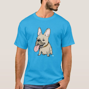 Camiseta Bulldog Francés Divertido con Lengua Enorme Colgan