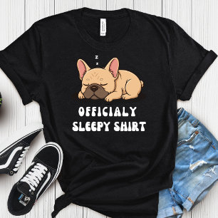 Camiseta Bulldog Francés Dormilón Tiempo de Sueño Cachorro 