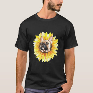 Camiseta Bulldog francés dulce girasol