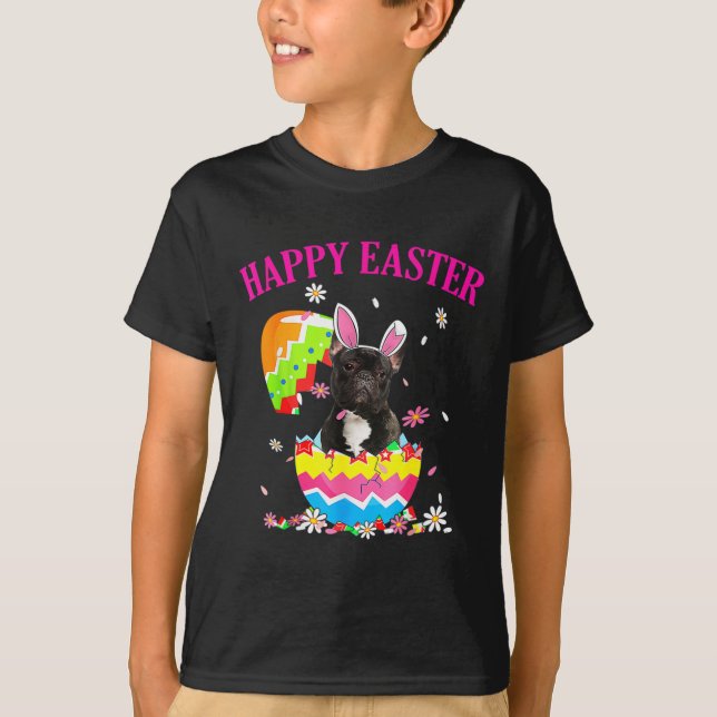 Camiseta Bulldog francés Egg Easter Day Dog Dad (Anverso)