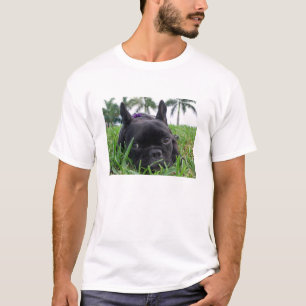 Camiseta Bulldog francés en la hierba