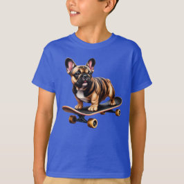 Camiseta Bulldog francés en patineta