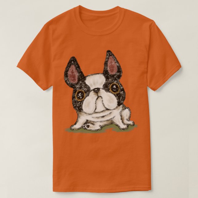 Camiseta Bulldog francés en una pose graciosa (Diseño del anverso)