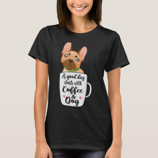 Camiseta Bulldog francés en una taza de café mamá perro
