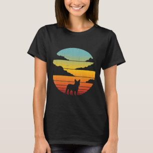 Camiseta Bulldog Francés Estilo Retro Vintage 60s 70s Hombr