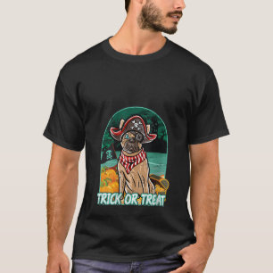 Camiseta Bulldog francés Feliz disfraz de Halloween Pirate 