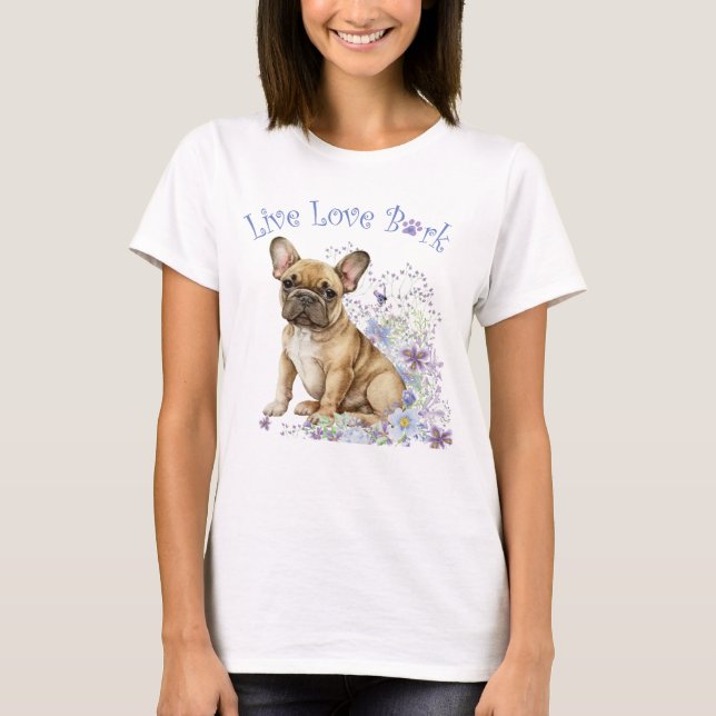 Camiseta Bulldog Francés Floral (Anverso)
