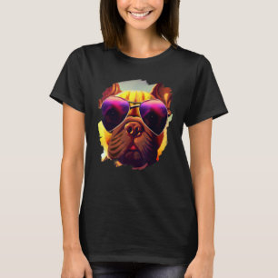 Camiseta Bulldog francés francés gafas de sol Perro veneno 
