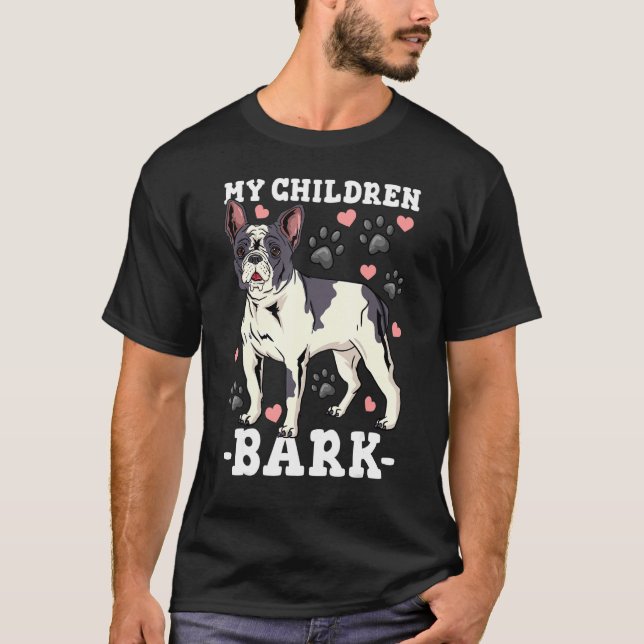 Camiseta Bulldog francés Frenchie Divertida Perra Mamá Papá (Anverso)