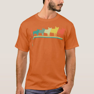 Camiseta Bulldog francés Frenchie Heartbeat Vintage