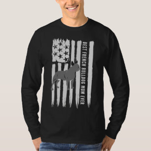 Camiseta Bulldog francés Frenchie Mamá Bandera Americana