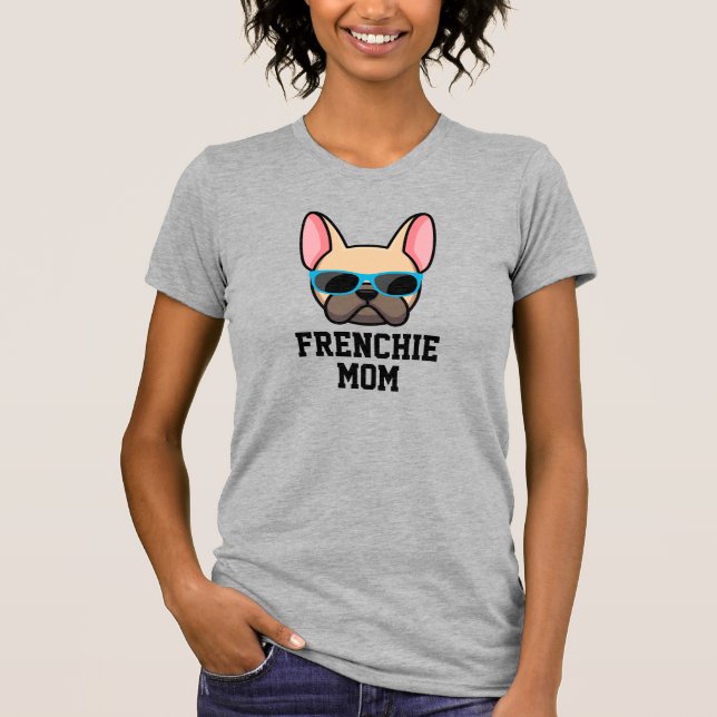 Camiseta Bulldog francés Frenchie Mom Light Fawn (Anverso)