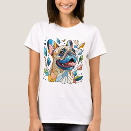 Camiseta Bulldog francés - Frenchie - mosaico colorido