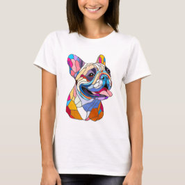 Camiseta Bulldog francés - Frenchie - mosaico colorido