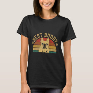 Camiseta Bulldog francés Frenchie Retro Mejor Buddy