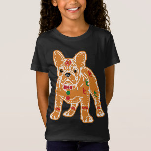 Camiseta Bulldog francés Gingerbread Dog Pet Lovers Christm