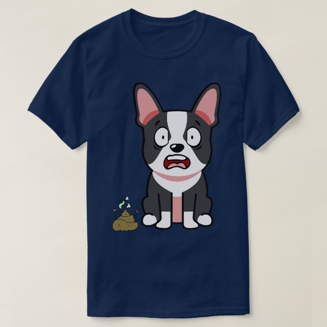 Camiseta Bulldog francés gracioso huele a poo poo (Diseño del anverso)