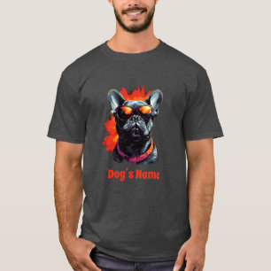 Camiseta Bulldog francés Guay con gafas de sol