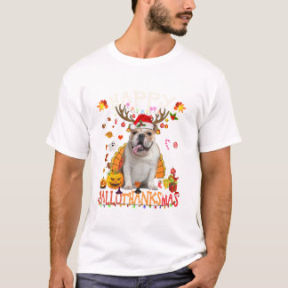 Camiseta Bulldog Francés Halloween Navidad