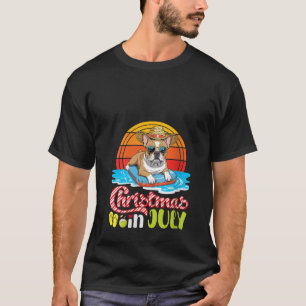 Camiseta Bulldog Francés Hembra Perro Flotando En Piscina D