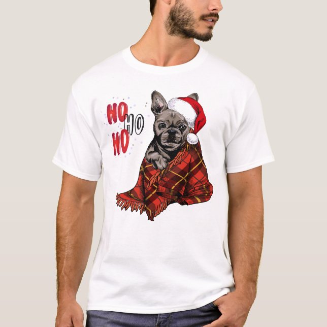 Camiseta Bulldog francés Ho Ho Ho T-Shirt (Anverso)