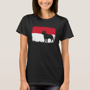 Camiseta Bulldog francés Indonesia Bandera indonesia french
