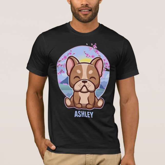 Camiseta Bulldog francés Kawaii Cute Gift Mascota Perro (Anverso)