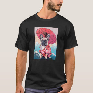 Camiseta Bulldog francés Kimono Perro gracioso Geisha